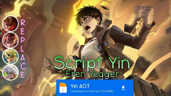 Script Skin Yin Attack On Titan Eren Yeager No Password | Full Effect & Voice | Update Patch Terbaru