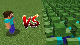 Minecraft Battle: NOOB vs PRO: HEROBRINE VS 10000 ZOMBIE CHALLENGE / Animation