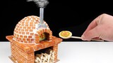 [DIY] Làm lò nướng pizza bằng những viên gạch mini