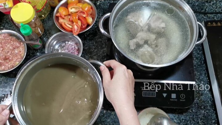 Bún riêu cua cách nấu đơn giản tại nhà