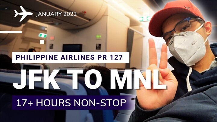New York to Manila via Philippines Airlines Economy Class | PR127 JFK to MNL January 2022