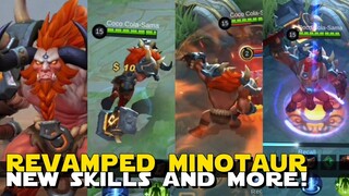 REVAMPED MINOTAUR IS HERE! NEW SKILLS EFFECTS, RECALL ANIMATION AND MORE! | MLBB REVAMPED HEROES