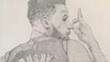 drawn steph curry using WORDS😯🥶