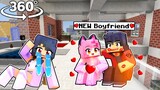 APHMAU KISS EIN 😍 in GRANNY HOUSE - Minecraft 360° 