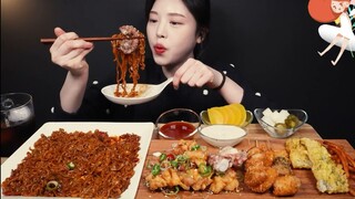 Mukbang mỳ Shin xào và các món ăn kèm #mukbang /3ASMR