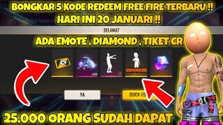 BONGKAR 5 KODE REDEEM FREE FIRE TERBARU 2021 HARI INI !! - GARENA FREE FIRE