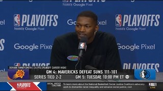 Dorian Finney-Smith postgame Press Conference Game 4: "Luka Doncic is a creepy monster to all teams"