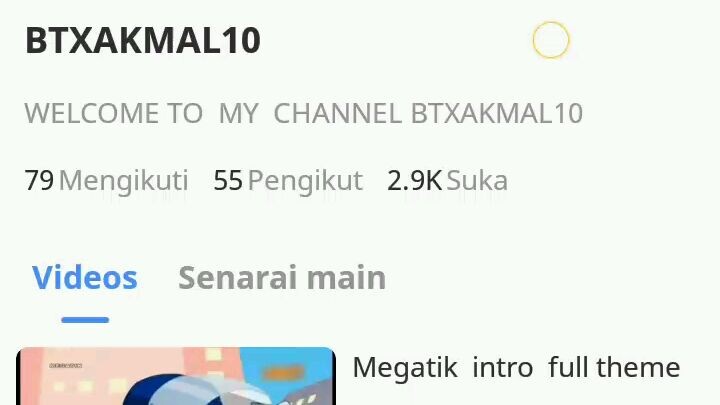 follow channel kedua saya