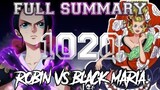 one piece chapter 1020 full summary. (one on one ang gusto ni Robin) Robin VS Black Maria