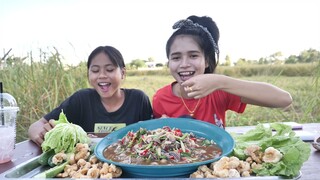 ตำหอยเเครงน้ำปลาร้าเดือดๆ นัวๆ พริกเผ็ดมาก