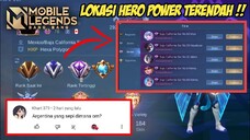 LOKASI MMR TERENDAH!! LOKASI SEPI HERO POWER RENDAH FAKE GPS MOBILE LEGENDS