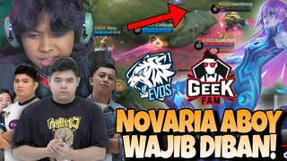 NOVARIA ABOY WAJIB DI BAN COK !! JAGO BANGET KAYA ALIEN !! EVOS VS GEEK FAM MATCH 2 - MPL S13