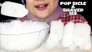 ASMR ICE EATING || POP SICLE AND SHAVED ICE || MAKAN ES BATU || SEGAR || ASMR INDONESIA