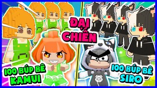 ❌ĐẠI CHIẾN 100 BÚP BÊ KAMUI VS 100 SIRO❌AI LÀ VUA ĐIỀU KHIỂN BÚP BÊ HERO TEAM GIỎI NHẤT MINI WORLD