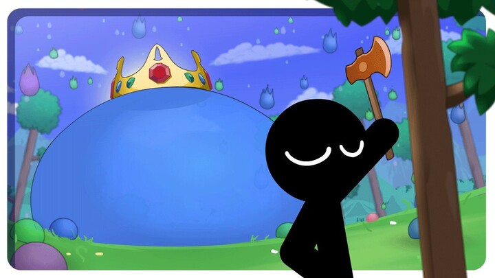 Stickman vs King Slime - Terraria Animation