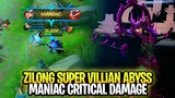Maniac Zilong Super Villain Skin Gameplay [CUSTOM SKIN] | Mobile Legends: Bang Bang