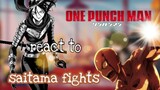 One punch man characters react to saitama| Saitama Fight | opm reacts