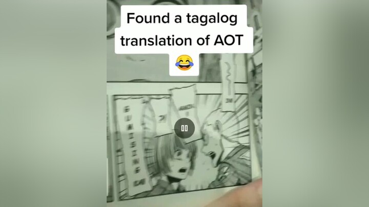 my cousin owns a tagalog translation of AttackOnTitan aot translation filipino filipinotiktok tagalogdubbed anime weeb fypシ