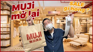 MUJI MỞ LẠI, Maybayvlog mua sắm TIỀN TRIỆU phục thù | Sale gì hong? #1