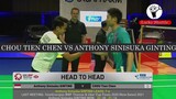 Badminton Match. Chou Tien Chen vs Anthony Sinisuka Ginting 2022