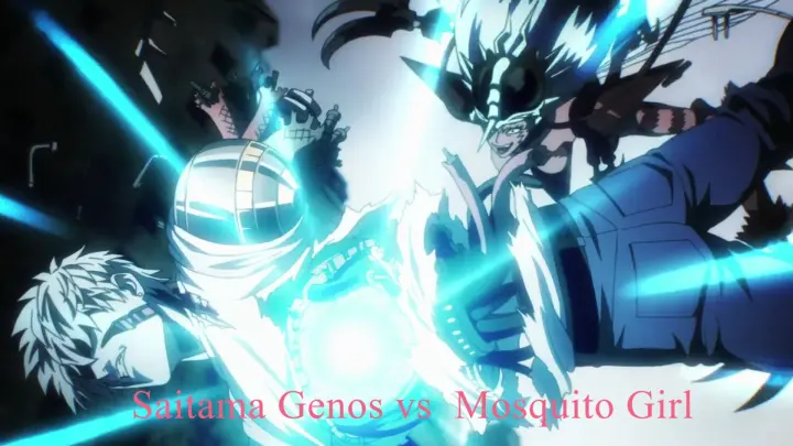 One Punch Man 2015: Saitama Genos vs  Mosquito Girl