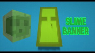 Banner design ideas: How to make a SLIME banner in Minecraft!!