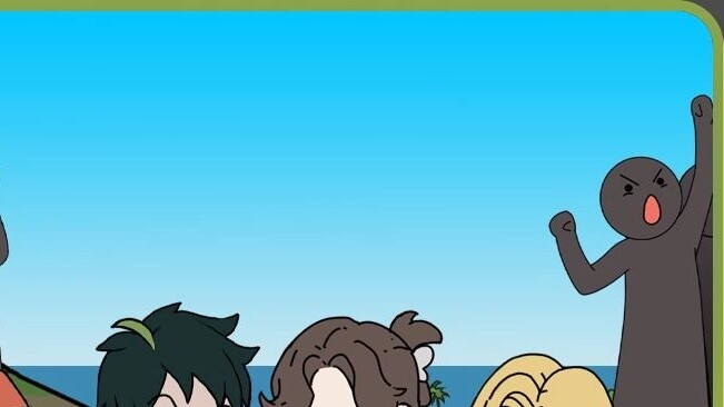 "Floating Island" 12. All humans were teleported to separate islands in groups of 4 #二元 #原创动漫 #原创动漫