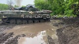 Ukrainian APC stuck in the mud