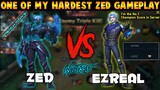HOW TO PLAY ZED AGAINST PRO PLAYER (Ezreal) | My team Feed enemy - LOL Wild Rift French Plays