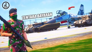 24 JAM MENJADI TENTARA BAYARAN DI GTA 5 ROLEPLAY - WORLD WAR