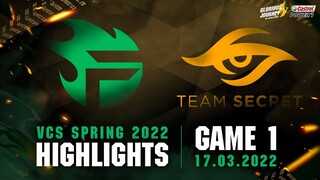 Highlights TF vs TS [Ván 1][VCS Mùa Xuân 2022][17.03.2022]
