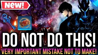 Solo LevelingARISE -  Do Not Make This Mistake Right Now!