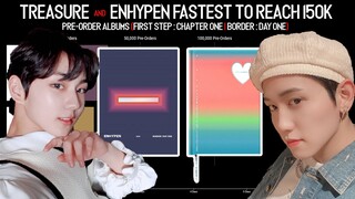 ENHYPEN & TREASURE ~ Fastest to Reach 150k Pre order Album Sales | KPop Ranking