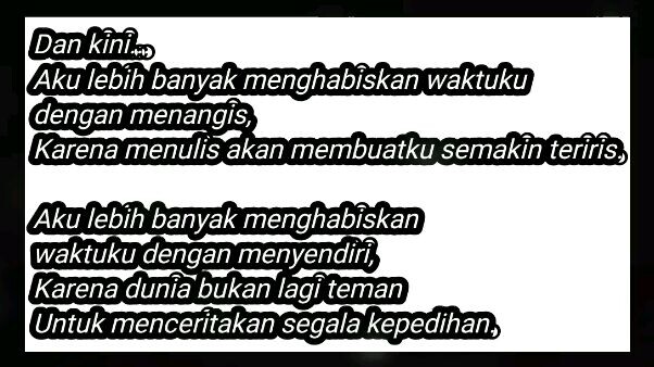 Menatap Langit karena Dunia bukan temanberbagi cerita