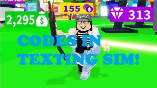 CODES IN TEXTING SIMULATOR! ROBLOX