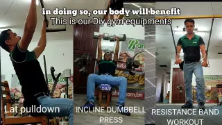 OCT DOES EXERCISES USING DIY GYM EQUIPMENTS / FITNESS DIN TAYO PAG MAY TIME