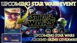 UPCOMING LEGEND/STAR WARS SKINS GIVEAWAY??? NEW STAR WARS EVENT 2.0 AND ALL UPCOMING EVENTS | MLBB