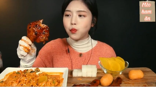Gà nướng than củi, mì hải sản cay sốt kem béo phần 3 #anngonmoingay