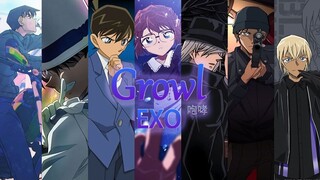 【名侦探柯南】《Growl（咆哮）》柯南\灰原哀\怪盗基德\琴酒\赤井秀一\服部平次\安室透“只有你和我留在这里 仿佛时间静止”