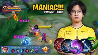 MANIAC!! MPL CW THANK YOU FOR THIS LESLEY ONE SHOT BUILD | MLBB