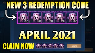 ML REDEMPTION CODES APRIL 2021 (3 NEW REDEEM CODES) - REDEEM CODE IN MOBILE LEGENDS