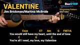 Valentine - Jim Brickman and Martina  McBride (Guitar Chords Tutorial with Lyrics)