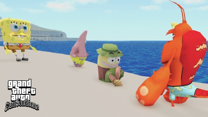LARRY SI PENJAGA PANTAI - GTA Lucu Spongebob