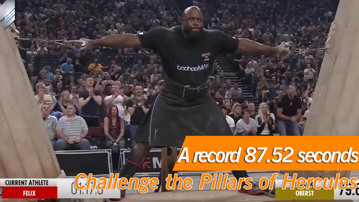 Pria 53 tahun menantang pilar Hercules, rekor dunia 87,52 detik.