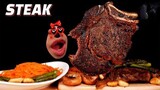 [Real Mouth] Mỳ Ý ăn cùng gà cay tụt lưỡi và bít tết bò siêu thơm ngon #asmr #mukbang