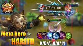 Mobile legends meta hero harith gameplay | Road to top 1 [K2 Zoro]