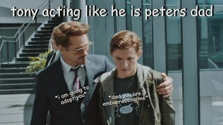 tony and peter being father and son