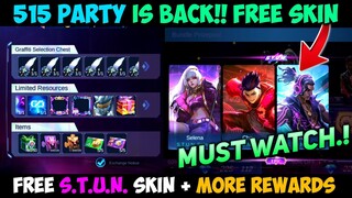 515 Party Is Back! Free S.T.U.N. Skins and Epic Skins - Mobile Legends