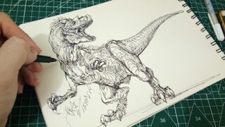 Lukisan|Menggambar Seekor Dinosaurus