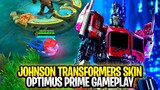 Johnson Upcoming Transformers Skin Optimus Prine Gameplay | Mobile Legends: Bang Bang
